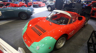 ArtCurial - Paris 2018 - Abarth 1000 SP barquette rouge/vert 3/4 avant gauche capot ouvert