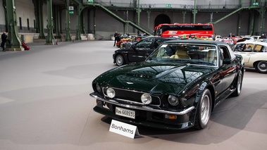 Bonhams - Paris 2018 - Aston Martin V8 Vantage Volante vert 3/4 avant gauche