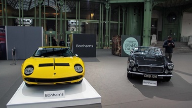 Bonhams - Paris 2018 - Lamborghini Miura S jaune & Maserati 3500 GT Spider noir