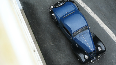 Rétromobile 2018 - Citroën bleu/noir 3/4 avant droit vue de haut