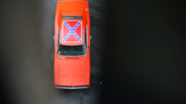 Rétromobile 2018 - Dodge Charger General Lee vue du dessus