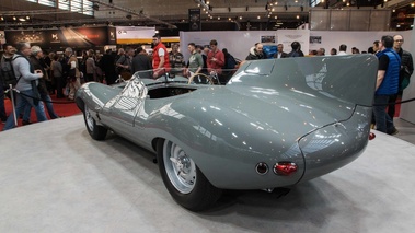 Rétromobile 2018 - Jaguar Type D Continuation anthracite 3/4 arrière gauche