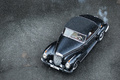 Rétromobile 2018 - Mercedes 300S Cabriolet noir 3/4 avant gauche vue de haut