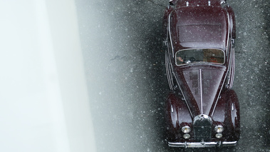 Rétromobile 2018 - Talbot-Lago bordeaux face avant vue de haut