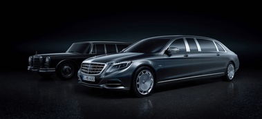 Mercedes Classe S Pullman - Noire - 3/4 avant gauche