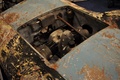 BMW barquette, barn find, bleu, plongée moteur