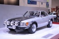 Mercedes 500 SLC, gris+noir, 3-4 avg