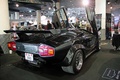 Lamborghini Countach Turbo noir 3/4 arrière droit portes ouvertes