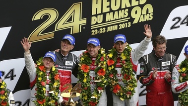 24 heures du Mans 2013 podium Audi