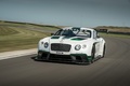 Bentley Continental GT3 blanc 3/4 avant gauche travelling