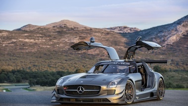 Mercedes SLS AMG GT3 45th Anniversary statique portes ouvertes