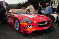 Mercedes SLS AMG GT3 rouge 3/4 avant droit