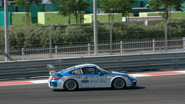 Porsche 997 GT3 RSR blanc/bleu profil 2