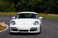 Porsche Cayman Cup blanc face avant travelling