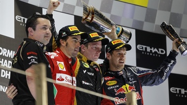 F1 GP Abou Dabi 2012 podium