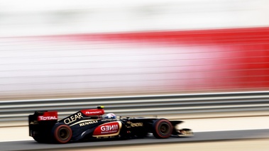 F1 GP Bahreïn 2013 Lotus Grosjean profil droit