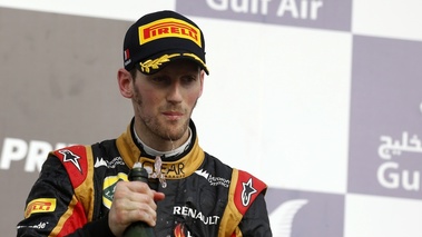 F1 GP Bahreïn 2013 Lotus podium Grosjean