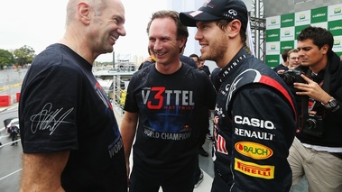 F1 GP Brésil 2012 Red Bull Vettel Newey et Horner