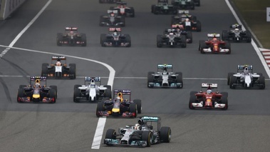 F1 GP Chine 2014 Mercedes départ 