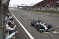 F1 GP Chine 2014 Mercedes Hamilton ligne d'arrivée