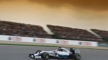 F1 GP Chine 2014 Mercedes Hamilton profil tribunes