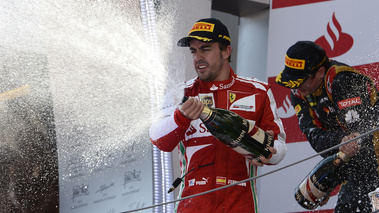 F1 GP Espagne 2013 Ferrari podium Alonso
