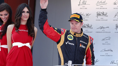 F1 GP Espagne 2013 Lotus Raikkonen podium