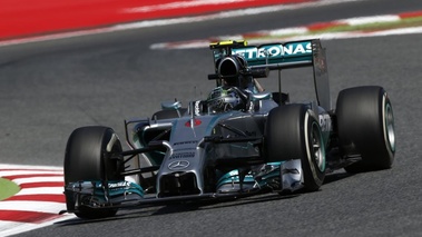 F1 GP Espagne 2014 Mercedes Rosberg 3/4 avant