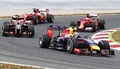F1 GP Espagne 2014 Red Bull Ricciardo et Ferrari