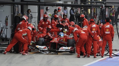 F1 GP Grande-Bretagne Ferrari stands 