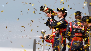 F1 GP Grande-Bretagne Red Bull podium Webber