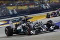 F1 GP Singapour 2014 Mercedes Hamilton vue 3/4 avant