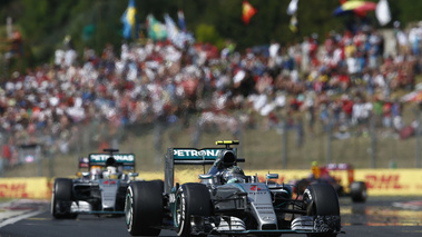 GP F1 Hongrie 2015 Mercedes Rosberg et Hamilton