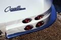 Cars & Coffee Paris - Chevrolet Corvette C2 Cabriolet blanc logo coffre