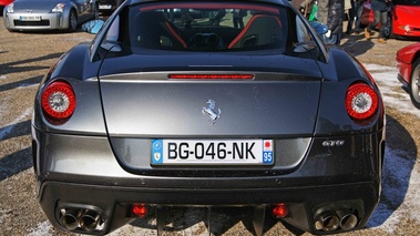 Cars & Coffee Paris - Ferrari 599 HGTE anthracite face arrière