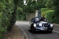 Rallye d'Automne 2012 - Porsche 356 bleu 3/4 avant droit travelling