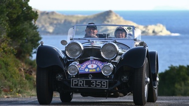 Trophée en Corse - Jaguar SS100 noir face avant