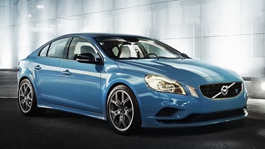 Volvo S60 Polestar - bleue - 3/4 avant droit