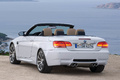 BMW M3 cabrio blanc 3/4 arrière