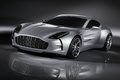 Aston Martin One 77-grise-3/4 avant gauche