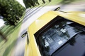 Lamborghini Murciélago LP 640 jaune vue supérieure moteur
