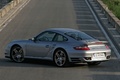 Porsche 911 Turbo grise 3/4 arrière G