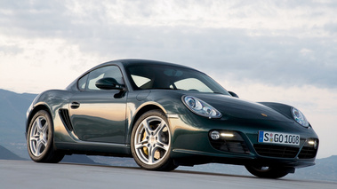 Porsche Cayman S vert 3/4 avant D