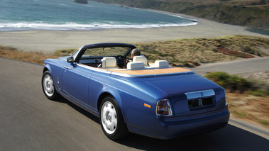 Rolls Royce Drophead Coupé bleue 3/4 arrière G